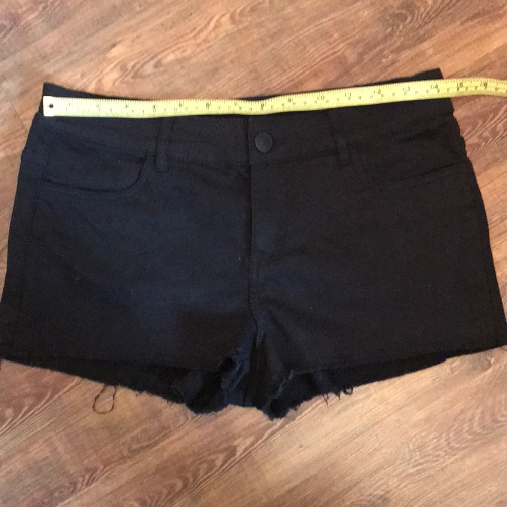 Divided Black jean shorts